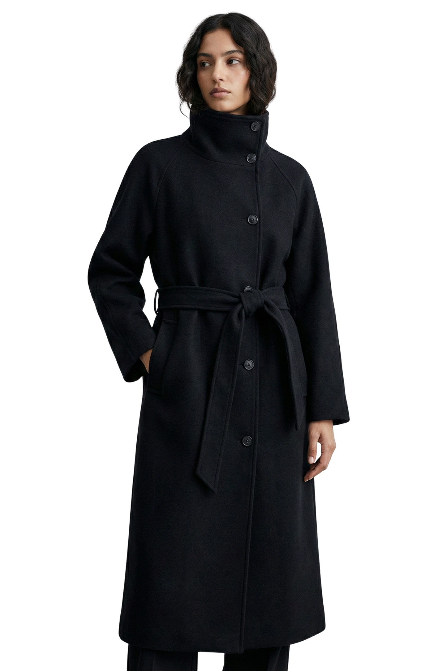 Novair High-Neck Wrap Coat