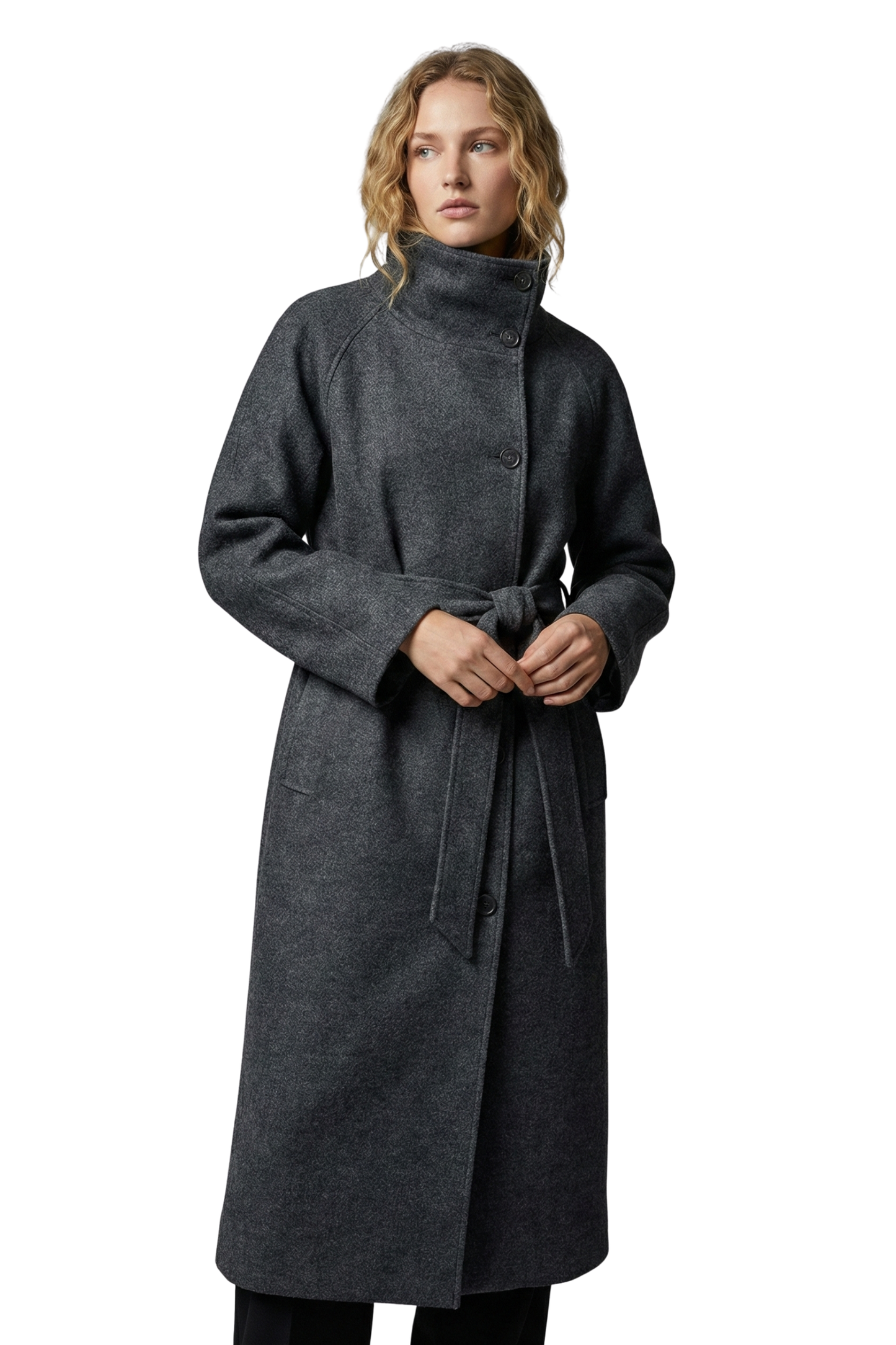Novair High-Neck Wrap Coat