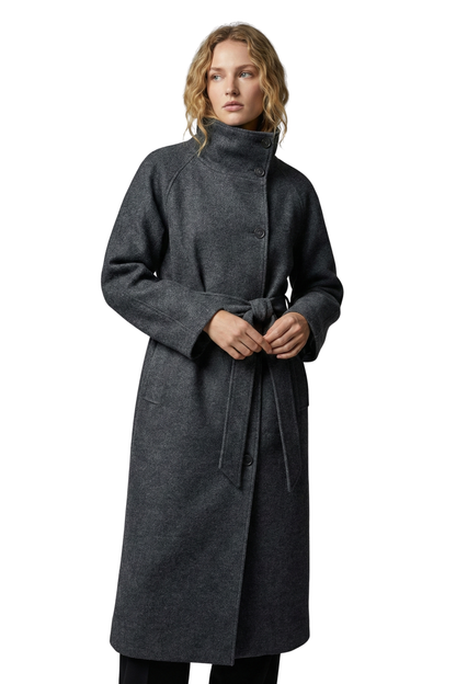 Novair High-Neck Wrap Coat